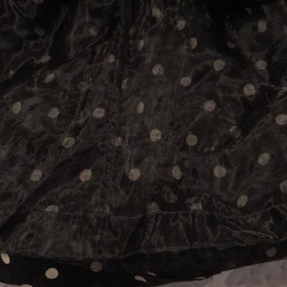 Anthropologie Lilis Closet Polka Dot Linen Navy Tan Dress Women’s Size Small - Picture 6 of 7